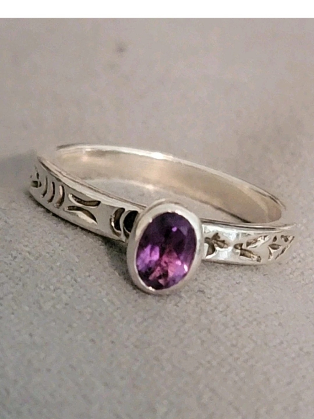 Silpada Amethyst Sterling Silver Ring Size 7